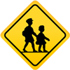 emoji de niños cruzando